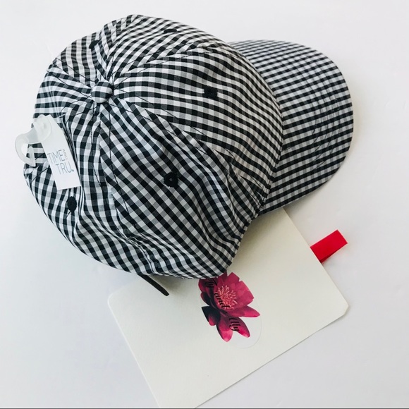 Gingham baseball cap with adjustable strap - Picture 2 of 7